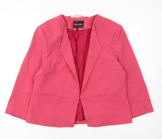Phase Eight Women Pink Size 16 Regular Fit Lined Blazer