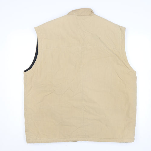 Frank Eden Men’s Beige Cotton Bodywarmer Waistcoat Size 46 Mid-Length