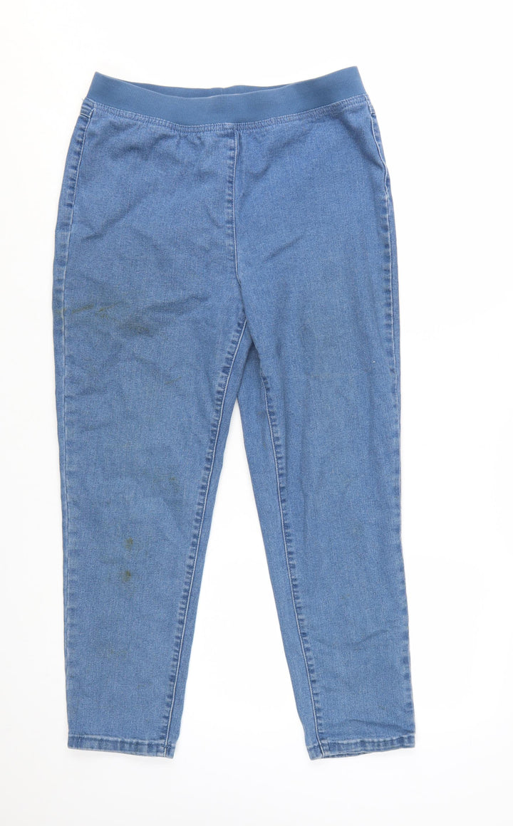 Country Rose Women's Blue Size 14 Denim Jegging Jeans with Elastic Waist