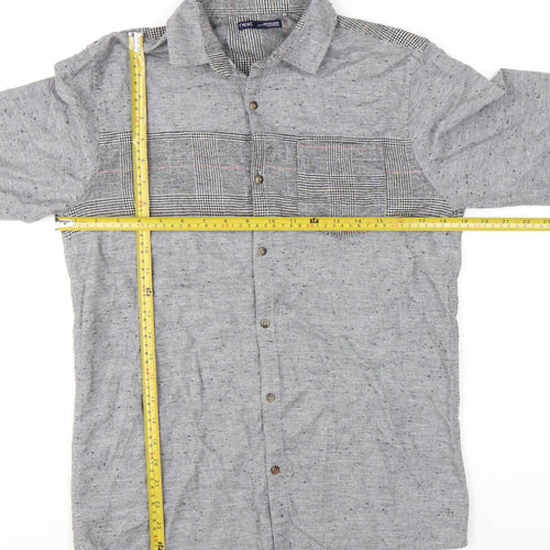Next Boys Grey Cotton Long Sleeve Button-Up Shirt 14 Years