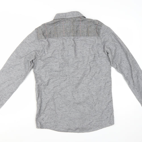 Next Boys Grey Cotton Long Sleeve Button-Up Shirt 14 Years