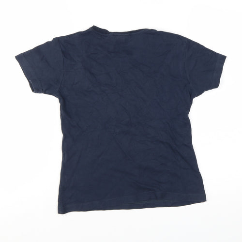 Plain Lazy Girls Navy Blue Classic Fit Logo T-Shirt Medium Cotton