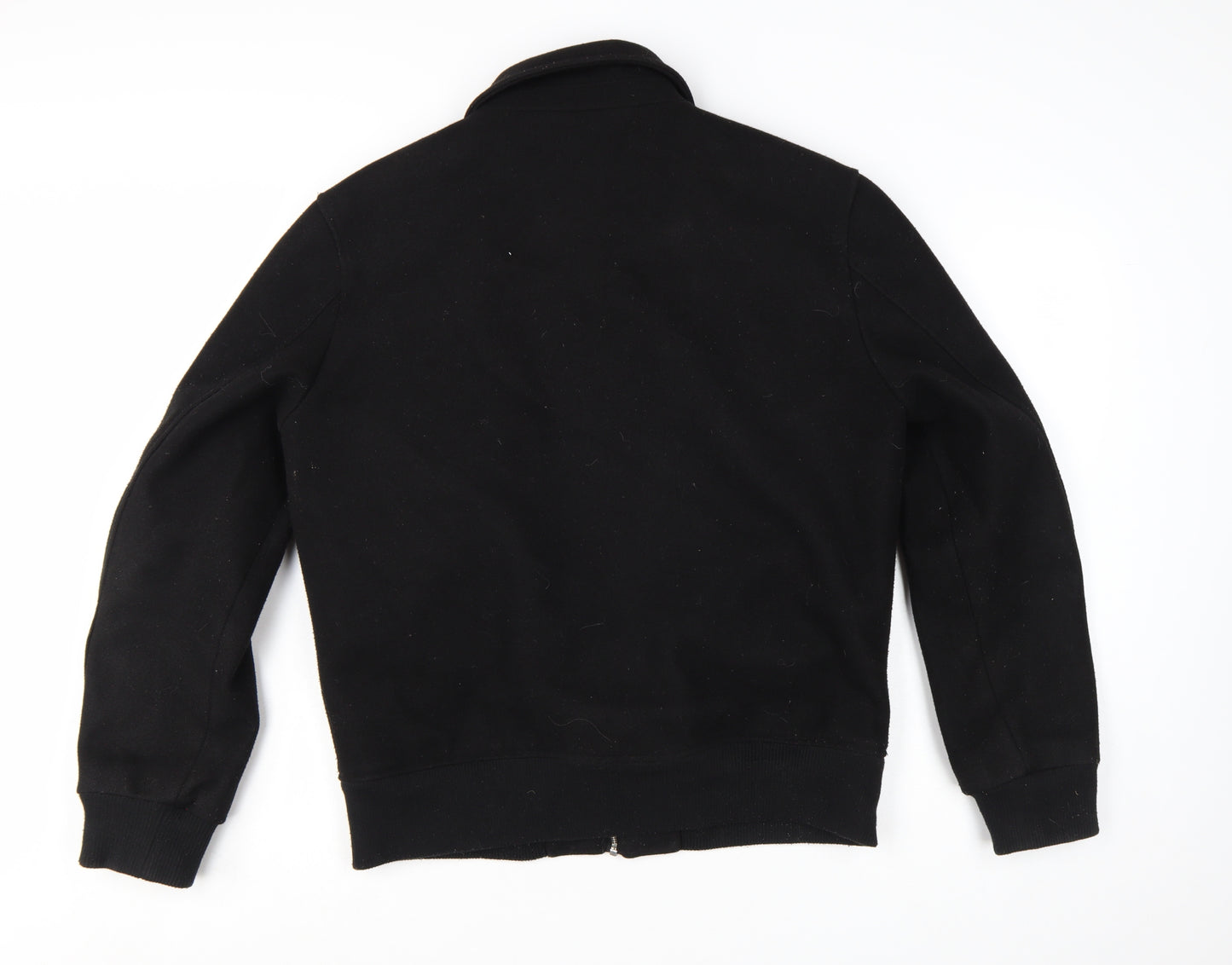 Zara Women Black L Polyester Bomber Jacket with Zip Pockets