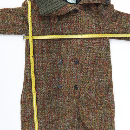 Almost Famous London Women’s Multicoloured Wool Blend Pea Coat Size 10