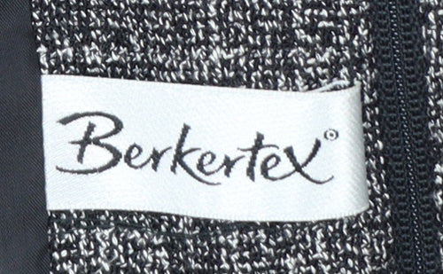 Berkertex Women's Grey Tweed Zip-Up Jacket Size 16 Lined Classic Style