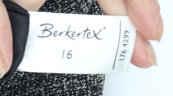 Berkertex Women's Grey Tweed Zip-Up Jacket Size 16 Lined Classic Style