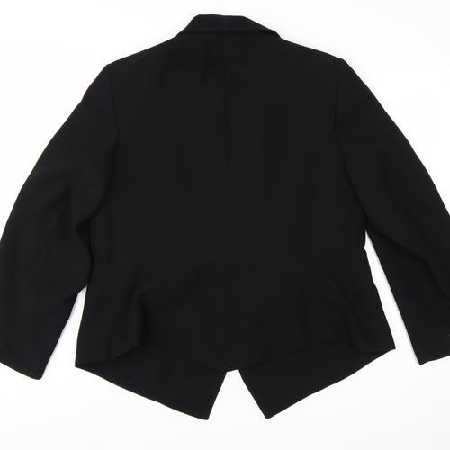 John Meyer Women's Black Plus Size 16 Lined Zip Suit Jacket