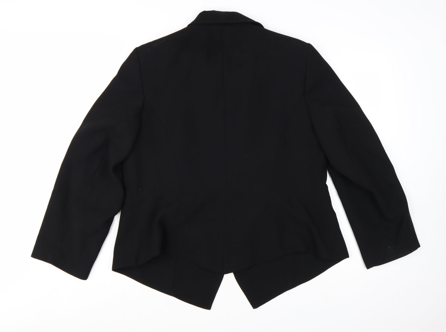 John Meyer Women's Black Plus Size 16 Lined Zip Suit Jacket