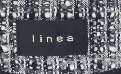 Linea Women Grey Bouclé Tweed Blazer Jacket Size 14 Wool Blend