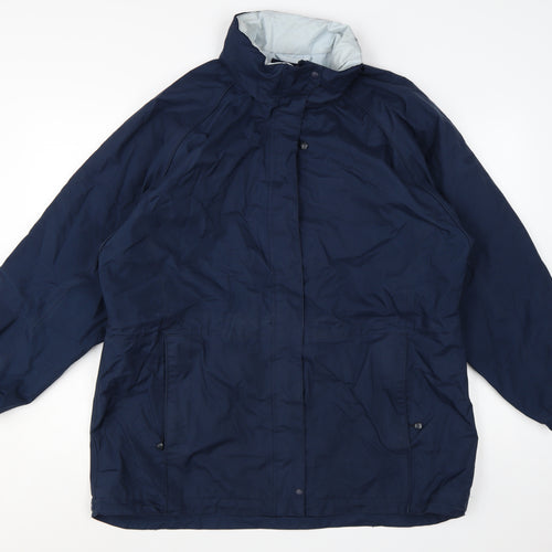 Regatta Womens Blue Waterproof Mid-Length Rain Coat Jacket UK 16