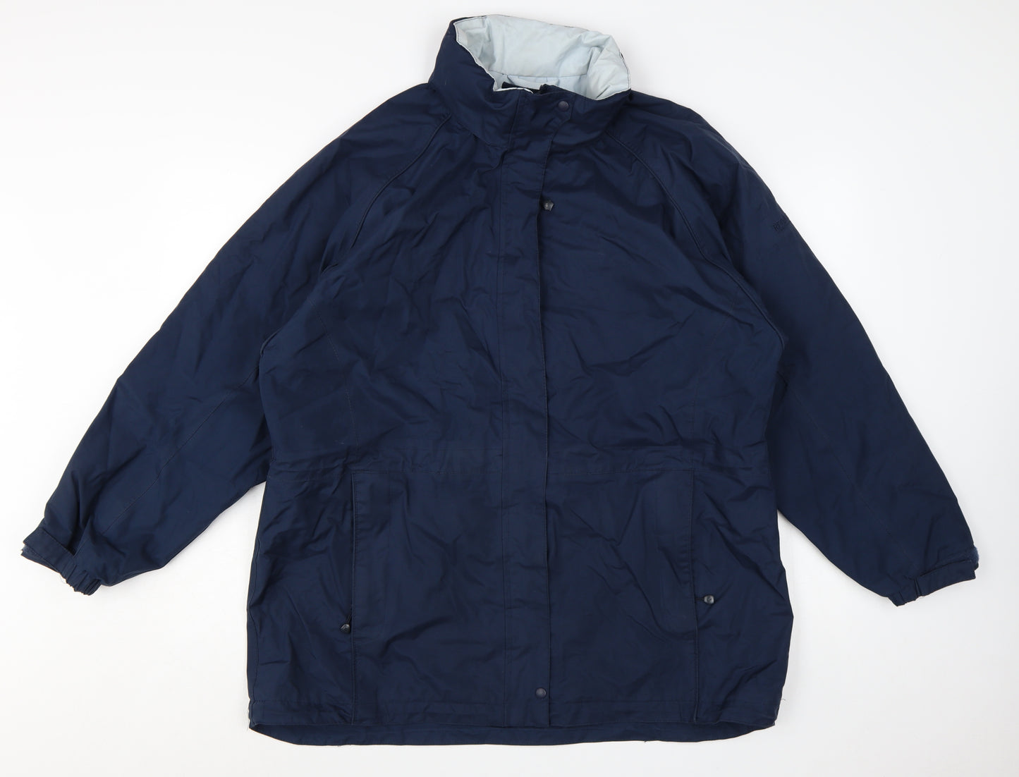 Regatta Womens Blue Waterproof Mid-Length Rain Coat Jacket UK 16