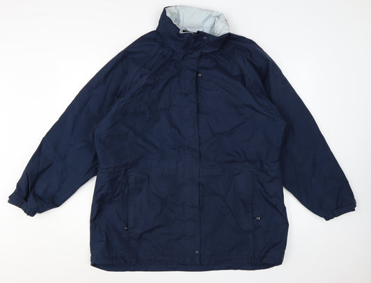 Regatta Womens Blue Waterproof Mid-Length Rain Coat Jacket UK 16