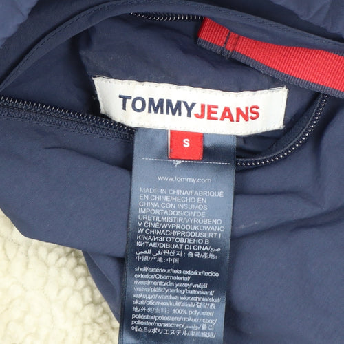 Tommy Jeans Men's Blue Bomber Jacket S Retro Lined Full Zip