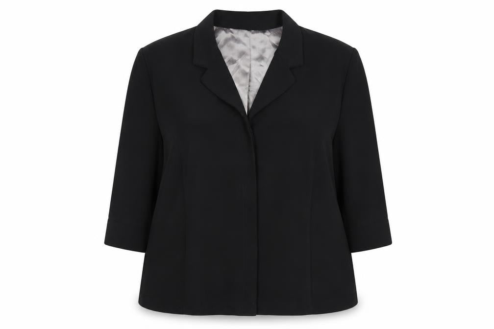 Wallis Womens Black Size 16 3/4 Sleeve Tailored Suit Jacket