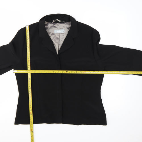 Wallis Womens Black Size 16 3/4 Sleeve Tailored Suit Jacket
