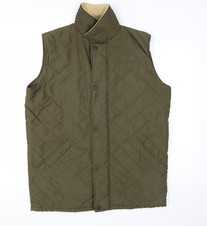 Land Rover Men's Green XS Quilted Padded Waistcoat