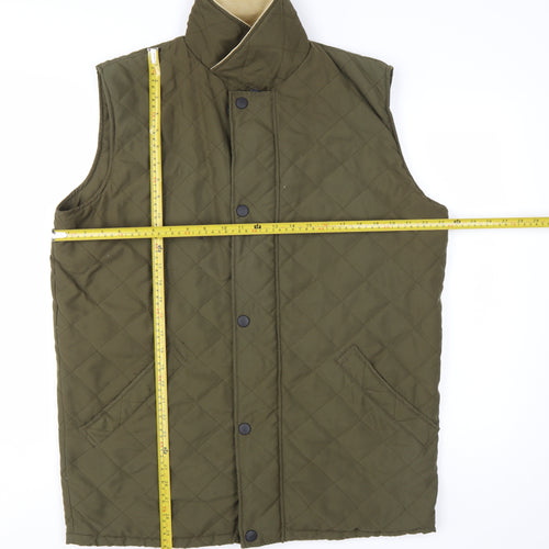 Land Rover Men's Green XS Quilted Padded Waistcoat
