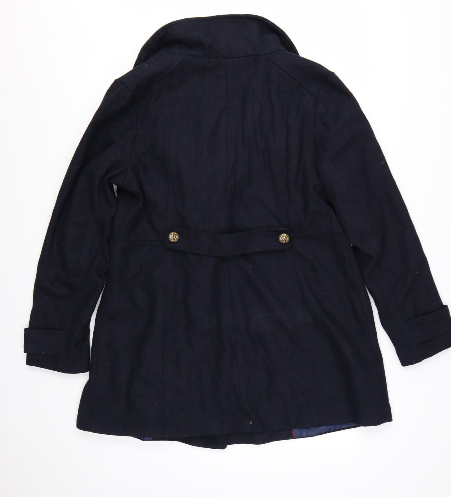 bruno banani Women's Navy Blue Wool Blend Pea Coat Size 20