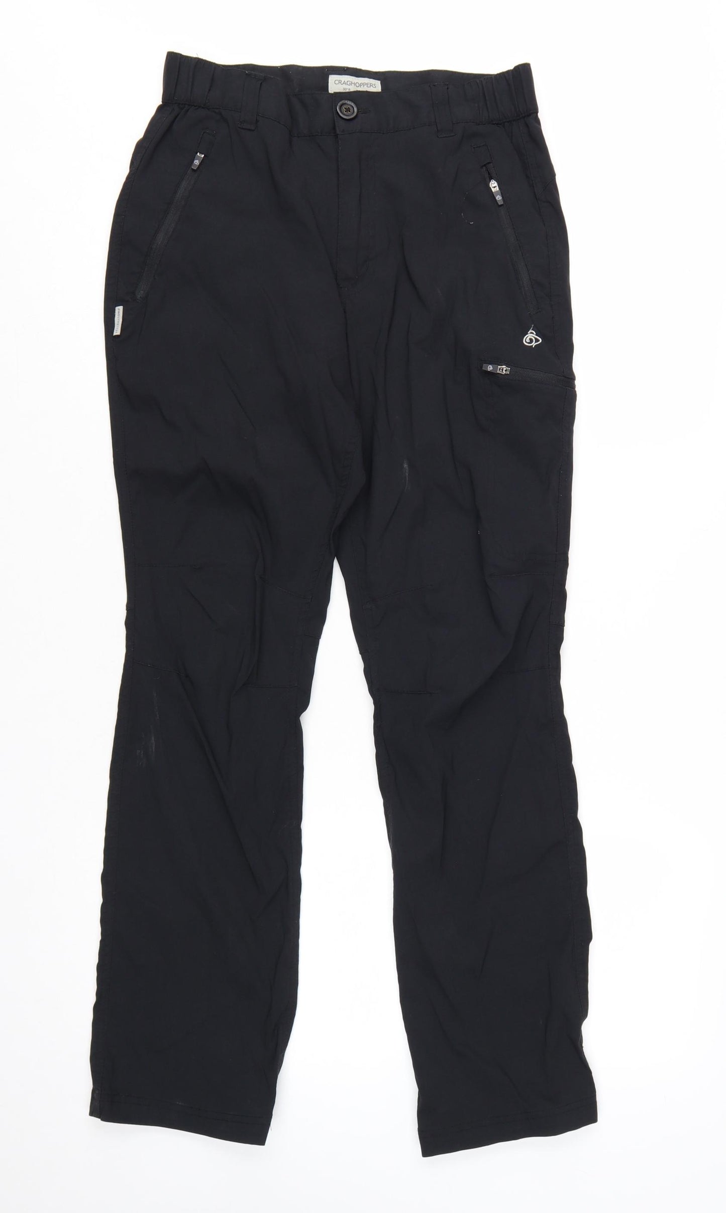 Craghoppers Men's Black 30R Cargo Trousers Polyamide Blend