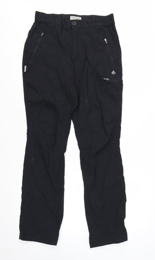 Craghoppers Men's Black 30R Cargo Trousers Polyamide Blend