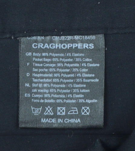 Craghoppers Men's Black 30R Cargo Trousers Polyamide Blend