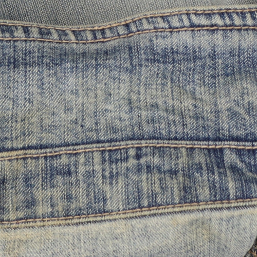 Moto Womens Blue Denim Basic Jacket Size 8