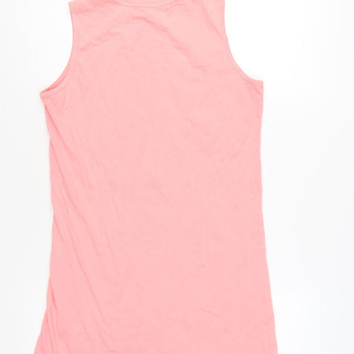 Puma Womens Pink Sleeveless Cotton Tank Top Size M