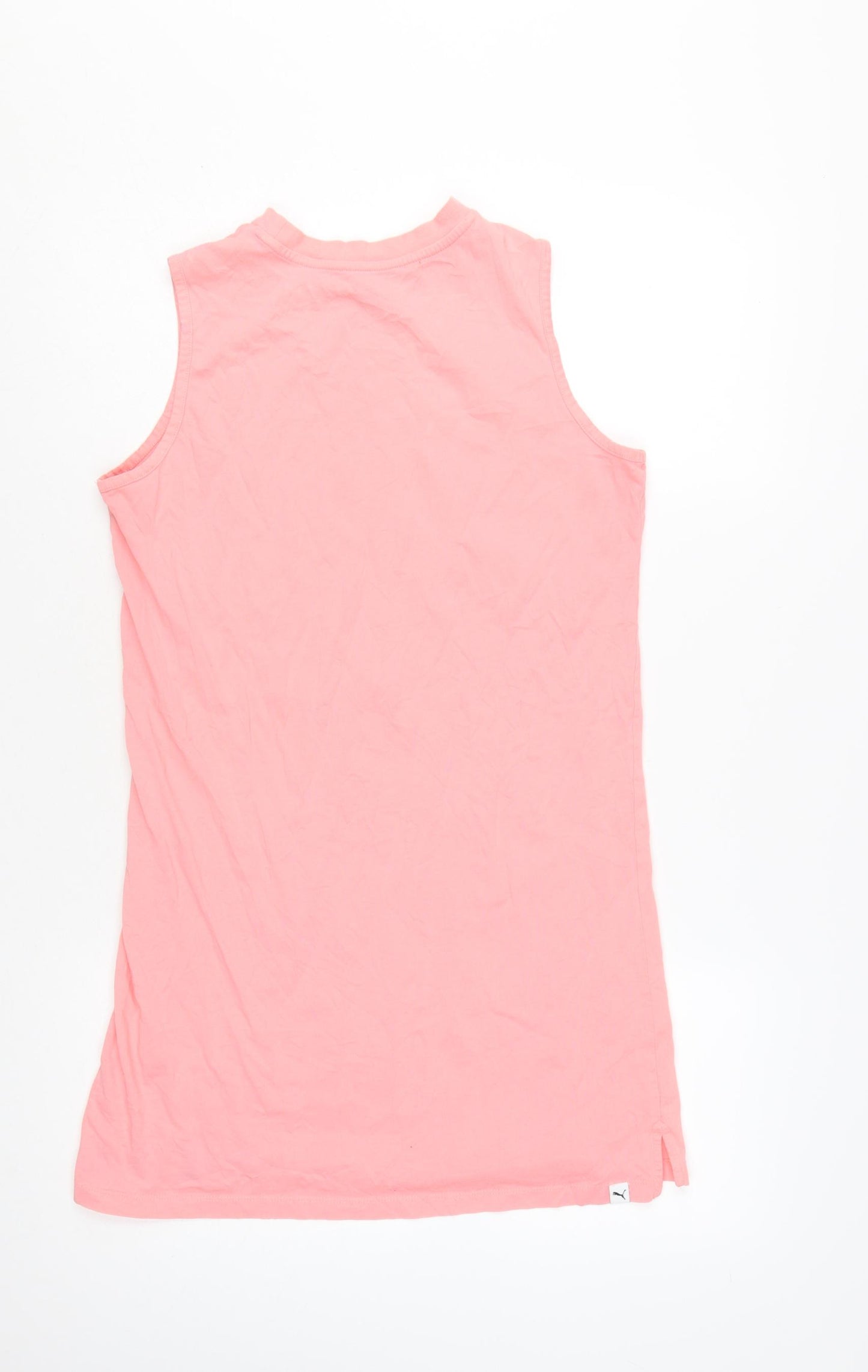 Puma Womens Pink Sleeveless Cotton Tank Top Size M