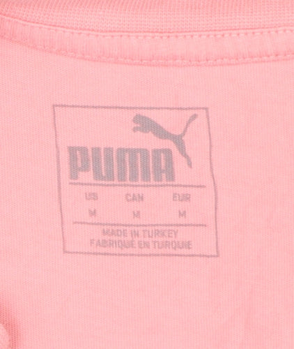 Puma Womens Pink Sleeveless Cotton Tank Top Size M