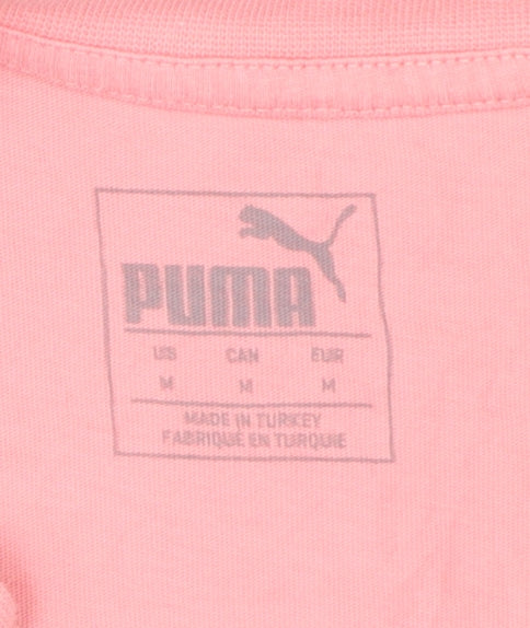 Puma Womens Pink Sleeveless Cotton Tank Top Size M