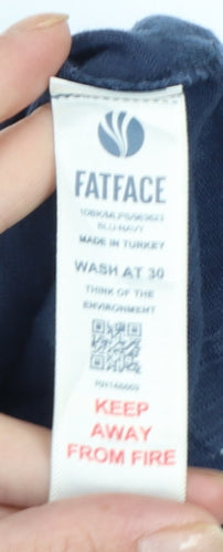 FatFace Boys Blue Cotton Graphic Bicycle T-Shirt 7-8 Years