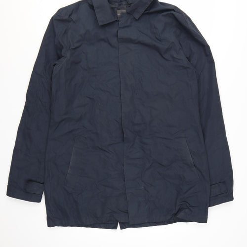 French Connection Men's Blue L Mid-Length Overcoat Jacket