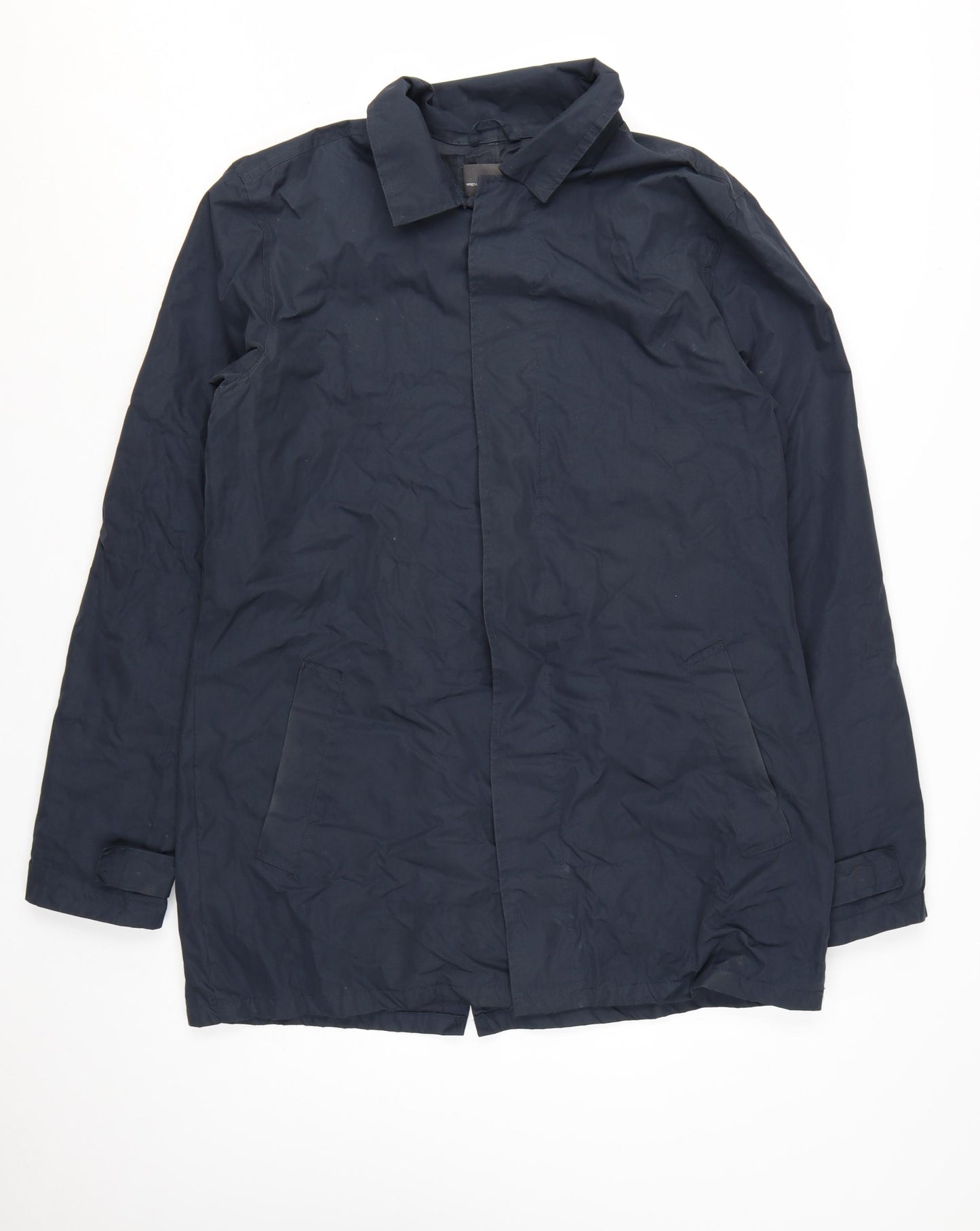 French Connection Men's Blue L Mid-Length Overcoat Jacket