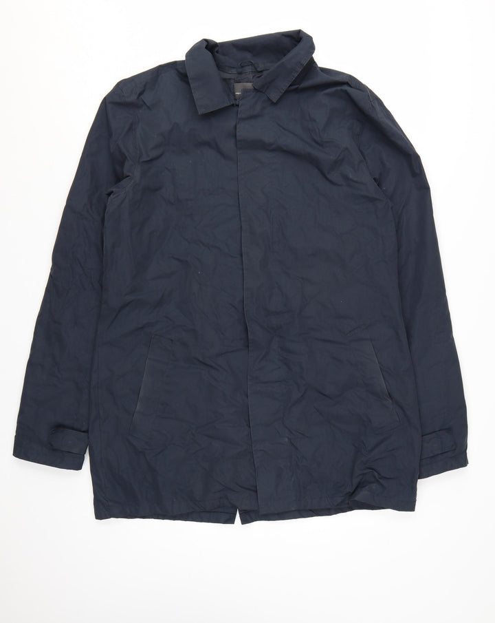 French Connection Men's Blue L Mid-Length Overcoat Jacket