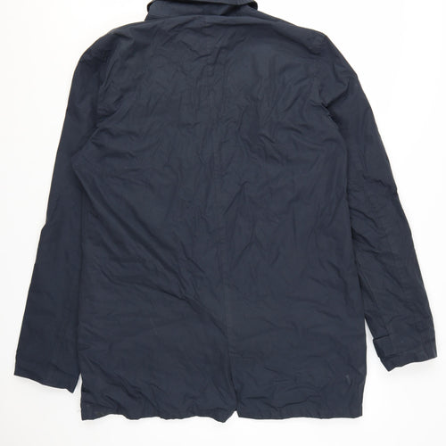 French Connection Men's Blue L Mid-Length Overcoat Jacket