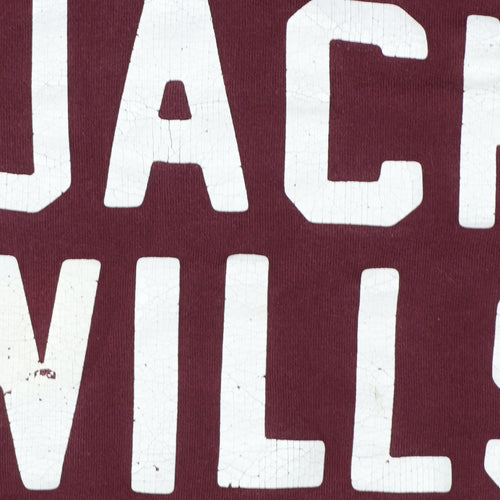 Jack Wills Womens Burgundy Pullover Hoodie UK 12 Cotton Blend