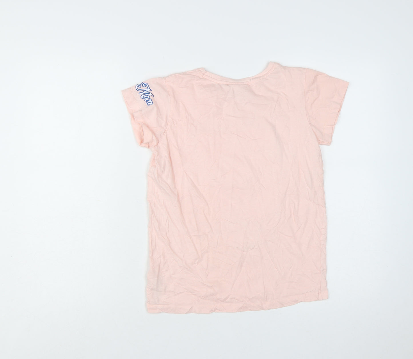 Sailor Moon Girls Pink Graphic Cotton T-Shirt Size 158 Short Sleeve Anime Top