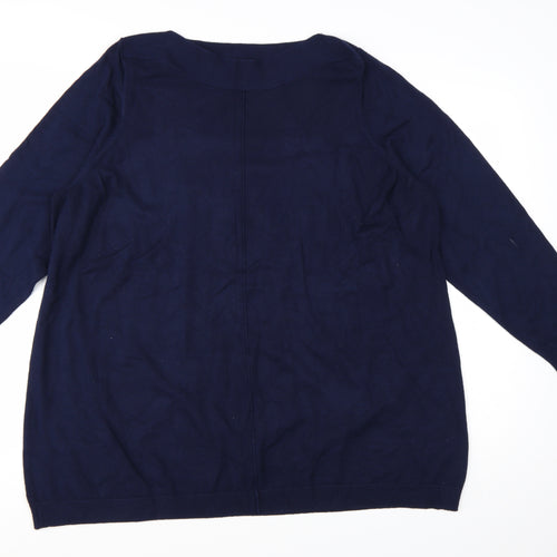 Evans Women’s Blue Plus Size 22/24 Knit Pullover Jumper