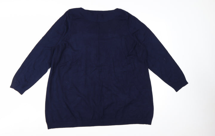 Evans Women’s Blue Plus Size 22/24 Knit Pullover Jumper