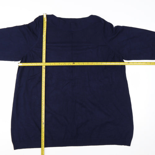 Evans Women’s Blue Plus Size 22/24 Knit Pullover Jumper