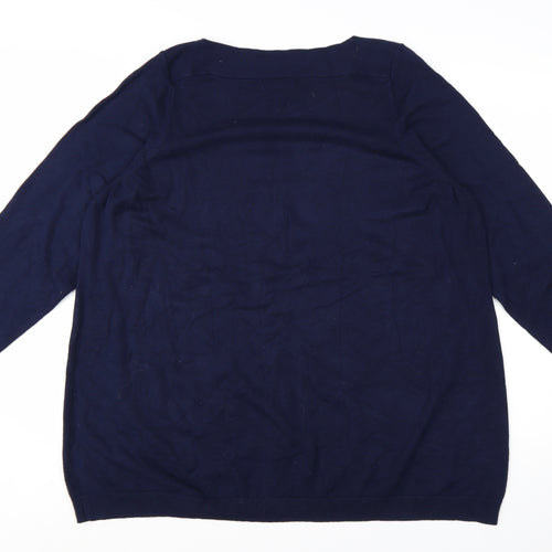 Evans Women’s Blue Plus Size 22/24 Knit Pullover Jumper
