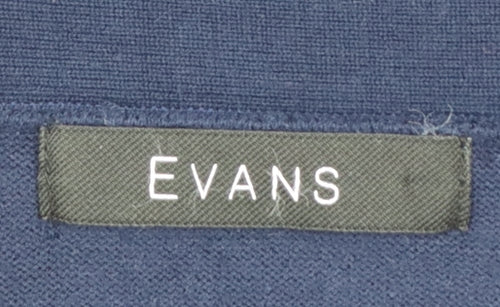 Evans Women’s Blue Plus Size 22/24 Knit Pullover Jumper