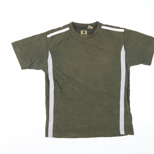 Dockers Boys Green Short Sleeve Cotton Crew Neck T-Shirt Size M