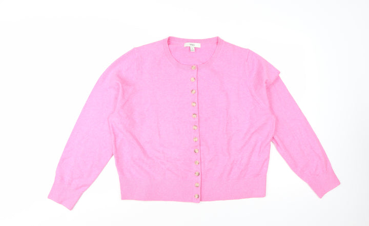 Marks and Spencer Women’s Pink Cotton Cashmere Cardigan XL