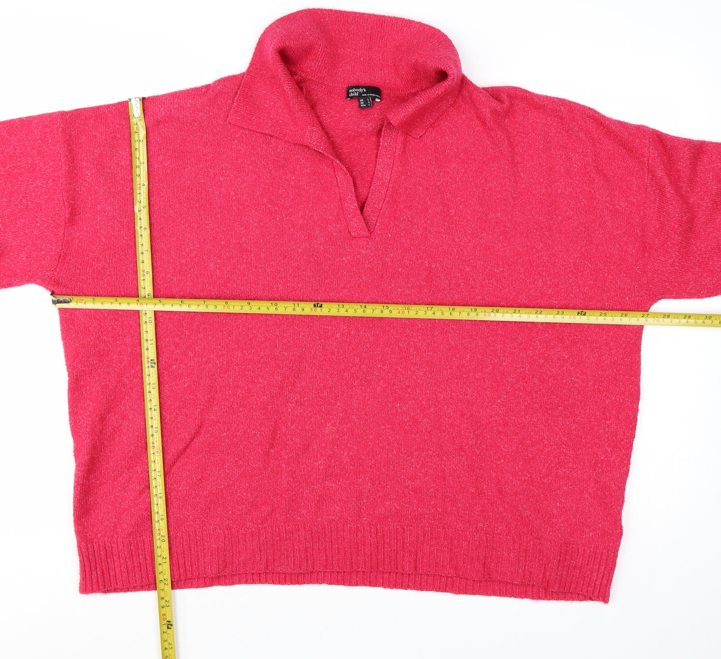 Nobody’s Child Women Pink L Pullover Jumper Knit Long Sleeve
