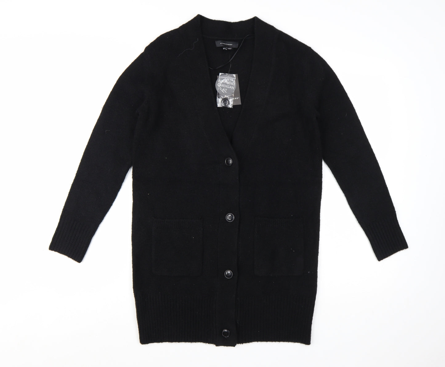 Atmosphere Women's Black XS Long Sleeve V-Neck Cardigan Jumper