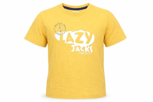 Lazy Jacks Boys Yellow Cotton Nautical Graphic T-Shirt 11-12 Years