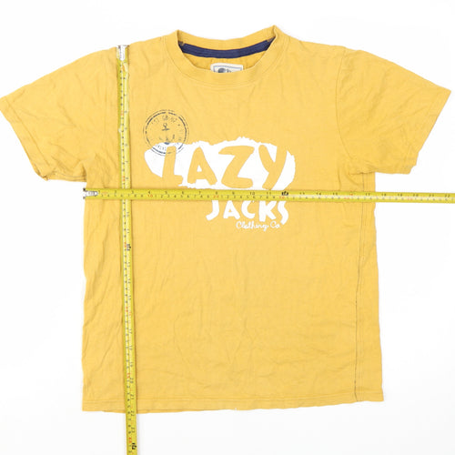 Lazy Jacks Boys Yellow Cotton Nautical Graphic T-Shirt 11-12 Years