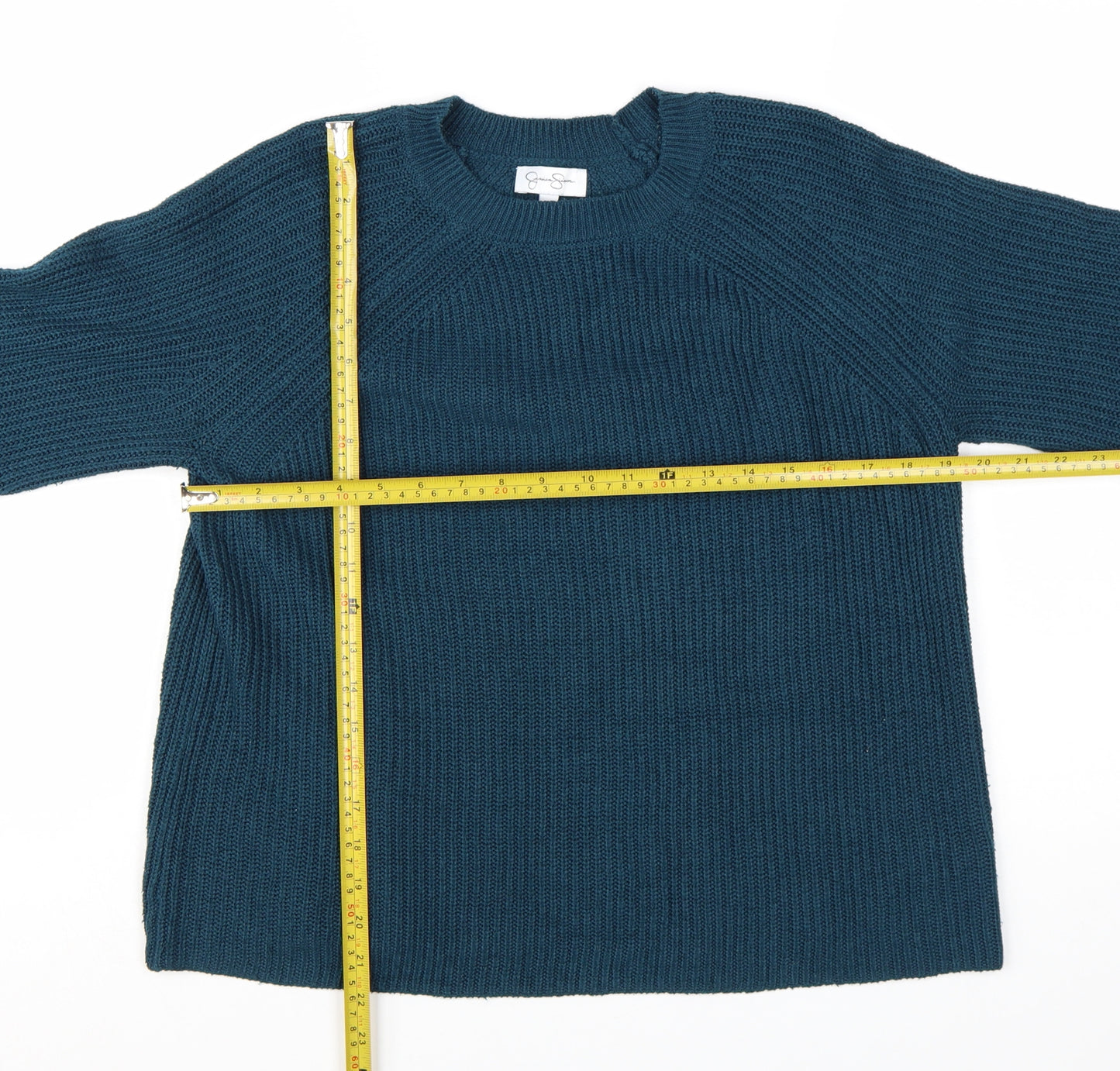 Jessica Simpson Women's Blue Chunky Knit Pullover Jumper Size M