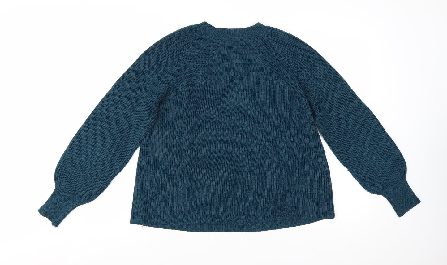 Jessica Simpson Women's Blue Chunky Knit Pullover Jumper Size M